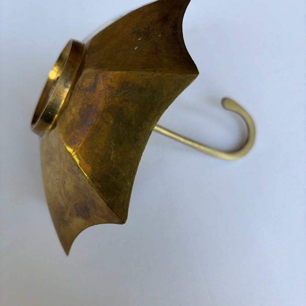 BRASS UMBRELLA TRINKET / RING DISH - Picture 5 of 11